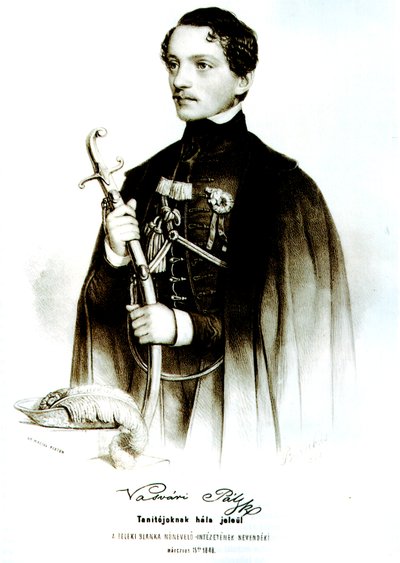 Portrait of Pál Vasvári by Miklós Barabás
